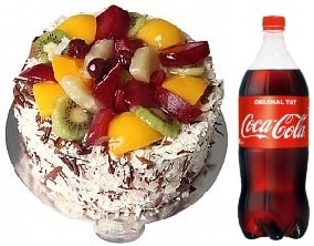 4-6 Kişilik Karışık Meyveli Pasta Kapınıza