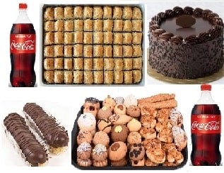 Cevizli Baklava ve Çikolatalı Yaş Pastalı Dev Avantajlı Tatlı Seti